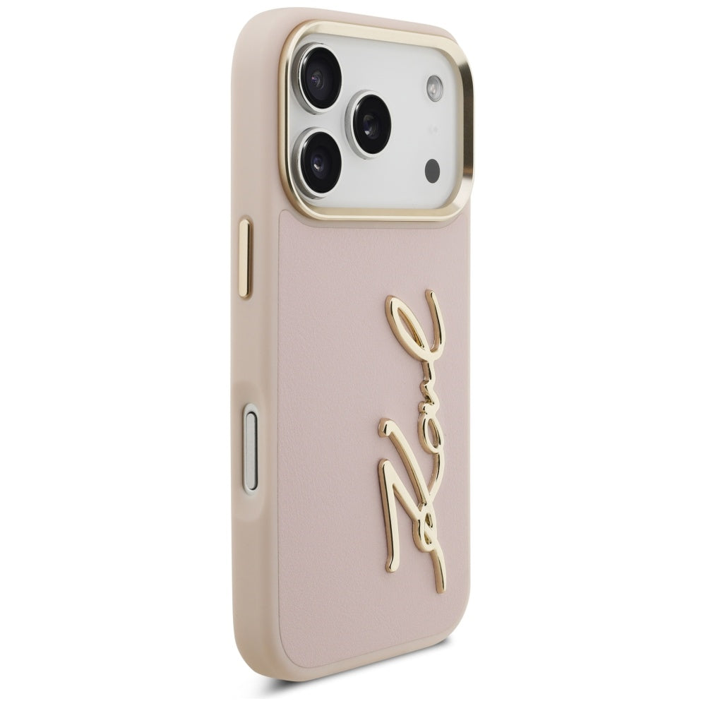 Karl Lagerfeld Karl Script Logo iPhone 17 Pro Dėklas - Rožinė -- iPhone 17 Pro