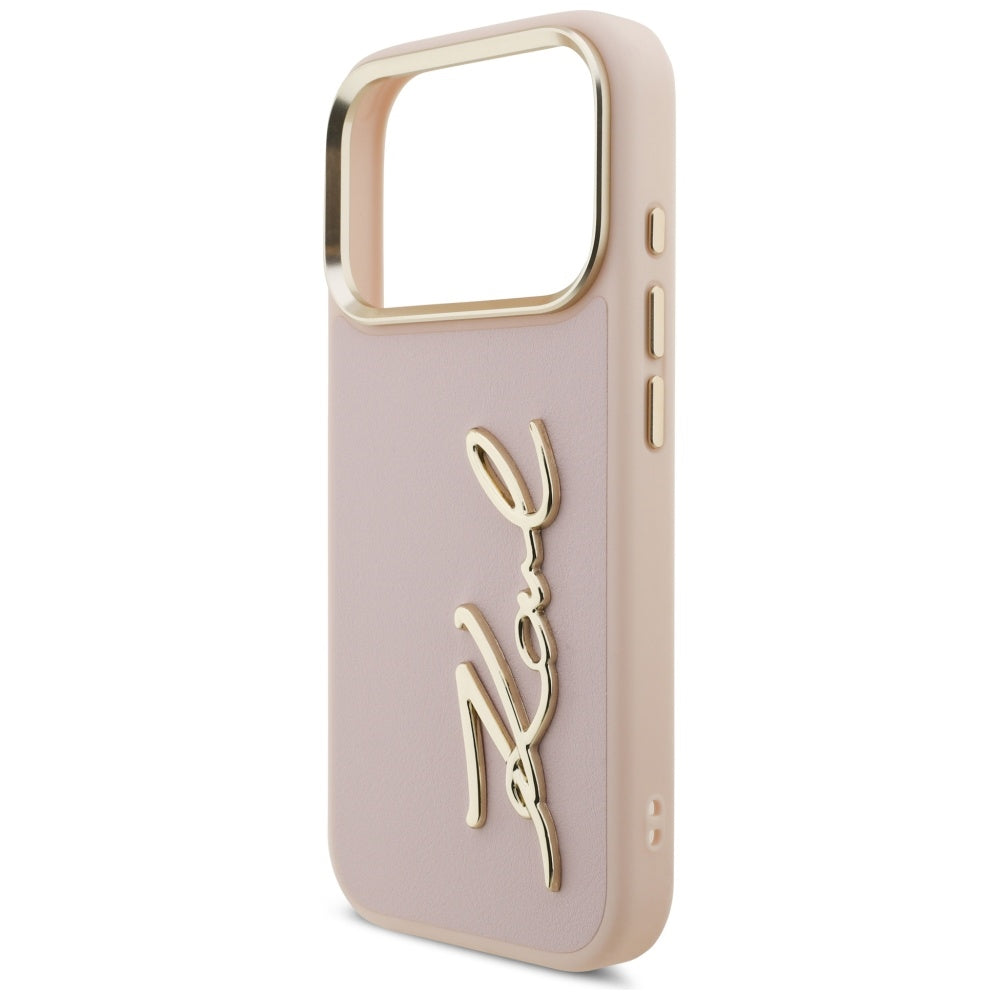 Karl Lagerfeld Karl Script Logo iPhone 17 Pro Dėklas - Rožinė -- iPhone 17 Pro