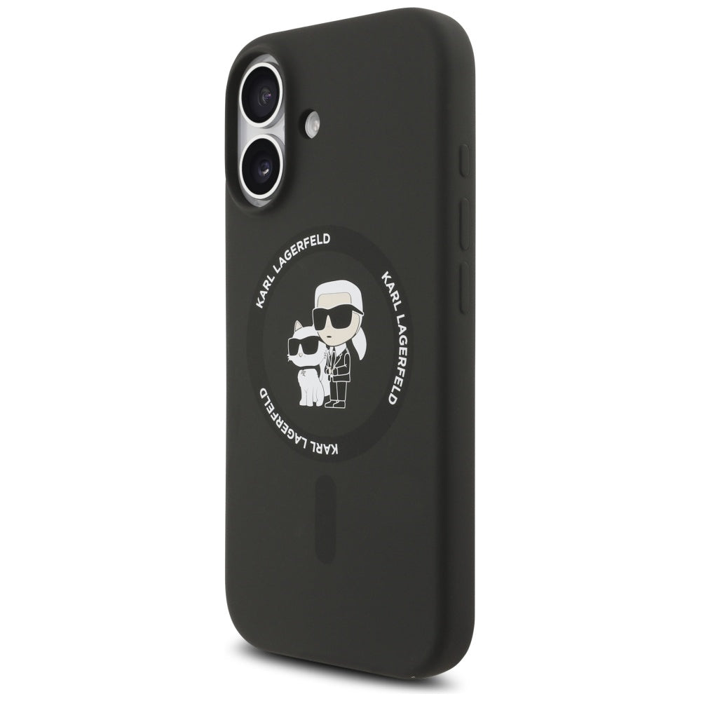 Karl Lagerfeld MagSafe dėklas iPhone 17 – juodas