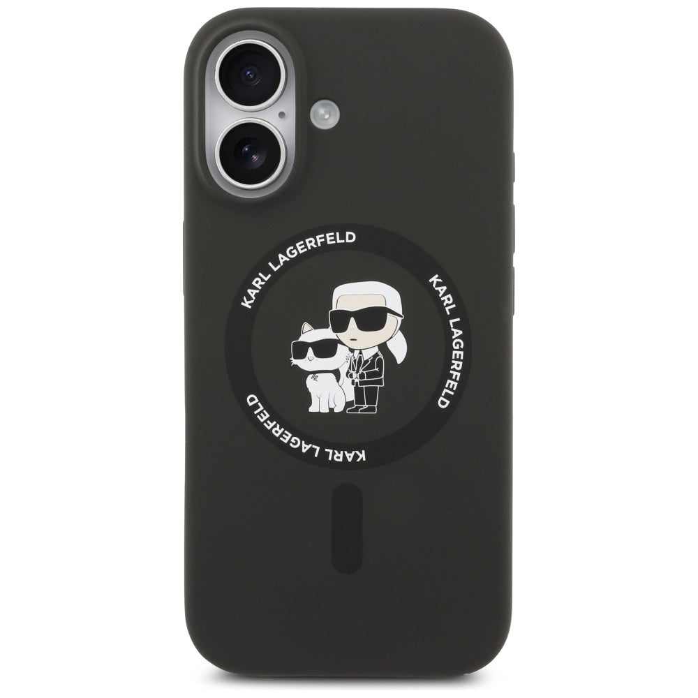 Karl Lagerfeld MagSafe dėklas iPhone 17 – juodas