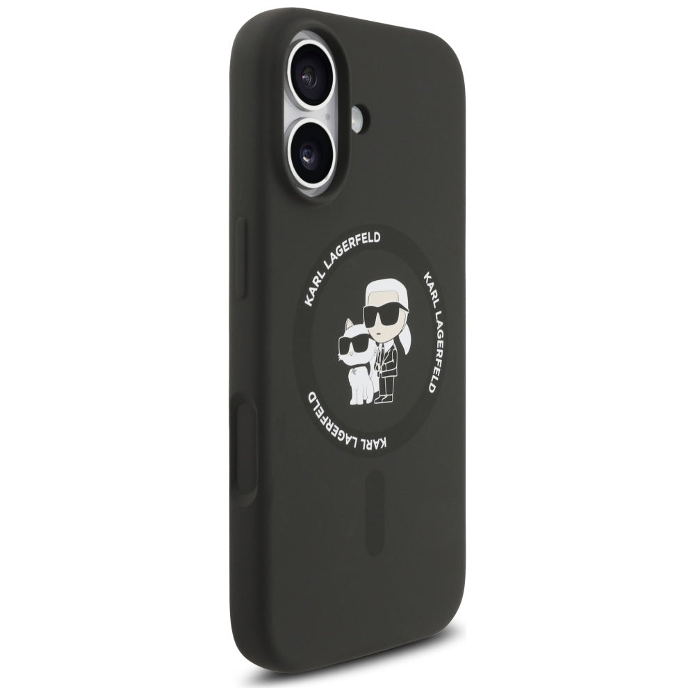 Karl Lagerfeld MagSafe dėklas iPhone 17 – juodas