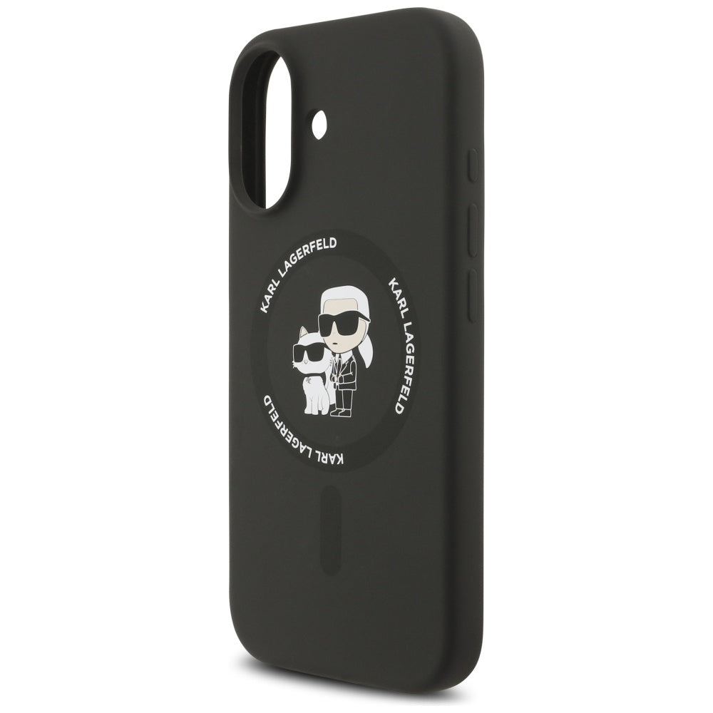 Karl Lagerfeld MagSafe dėklas iPhone 17 – juodas