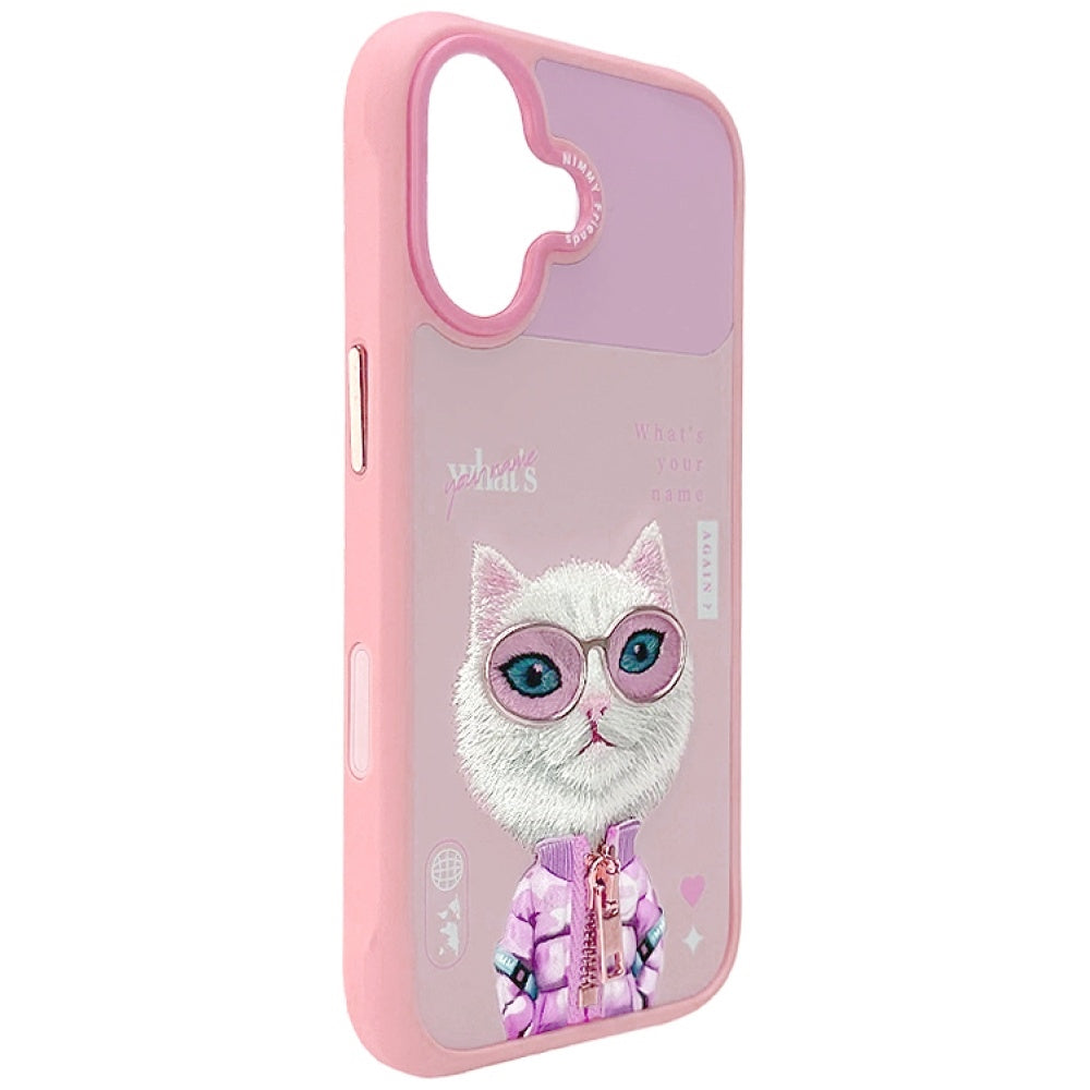 Nimmy Cool&Cute 2.0 Cat dėklas iPhone 17 – rožinis