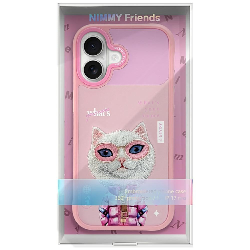 Nimmy Cool&Cute 2.0 Cat dėklas iPhone 17 – rožinis