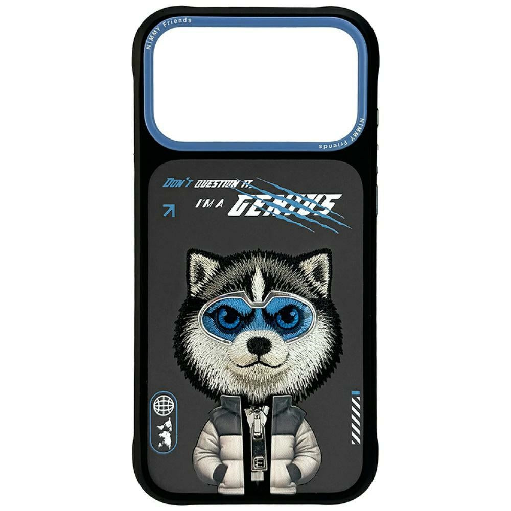 Nimmy Cool&Cute 2.0 Wolf dėklas iPhone 17 Pro Max – juodas -- iPhone 17 Pro Max