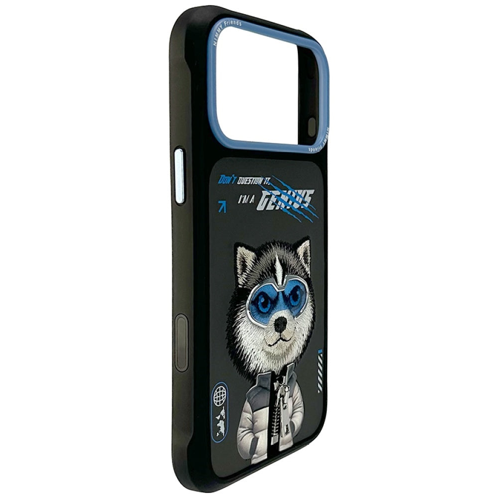 Nimmy Cool&Cute 2.0 Wolf dėklas iPhone 17 Pro Max – juodas -- iPhone 17 Pro Max