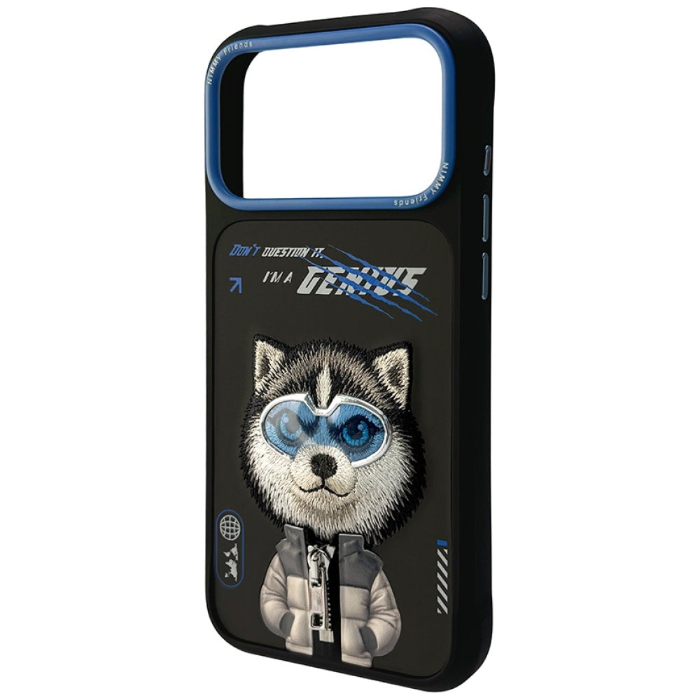 Nimmy Cool&Cute 2.0 Wolf dėklas iPhone 17 Pro Max – juodas -- iPhone 17 Pro Max