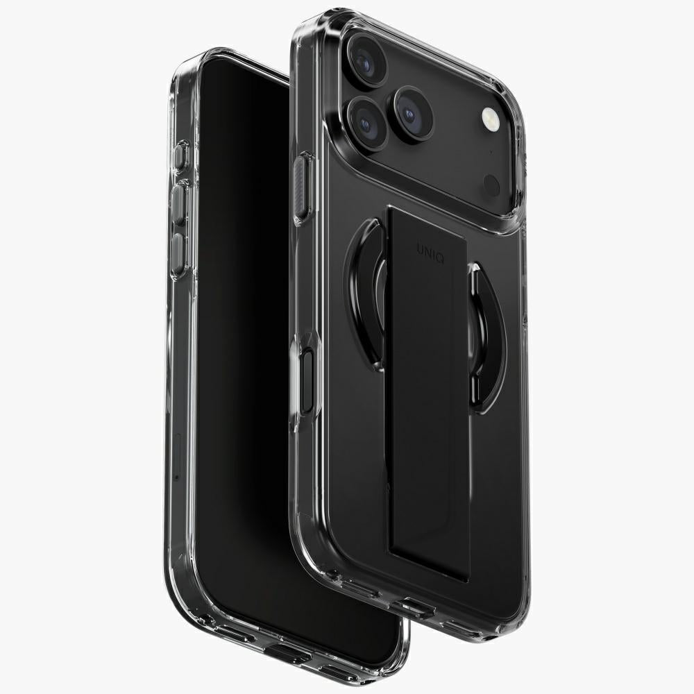 Uniq Heldro Air dėklas iPhone 17 Pro Max su Magclick – juodas -- iPhone 17 Pro Max
