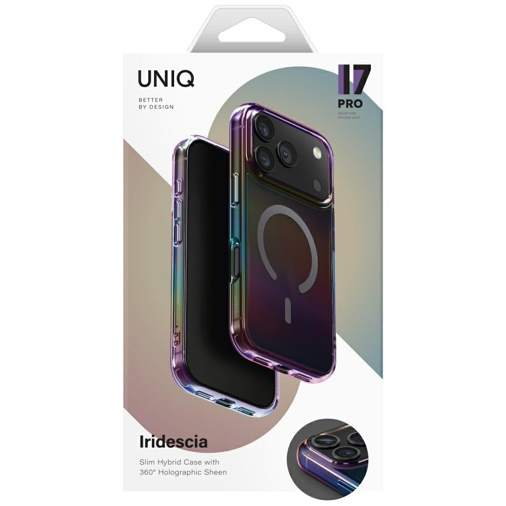 Uniq Iridescia Case skirta iPhone 17 Pro Magclick Charging – daugiaspalvis -- Cell phone cases and covers