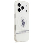 U.S. Polo MagSafe dėklas iPhone 17 Pro – baltas