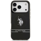 U.S. Polo Assn. MagSafe dėklas iPhone 17 Pro – juodas
