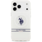 U.S. Polo Assn. MagSafe dėklas iPhone 17 Pro Max – baltas