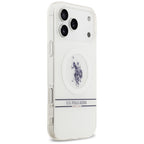 U.S. Polo Assn. MagSafe dėklas iPhone 17 Pro Max – baltas