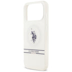 U.S. Polo Assn. MagSafe dėklas iPhone 17 Pro Max – baltas