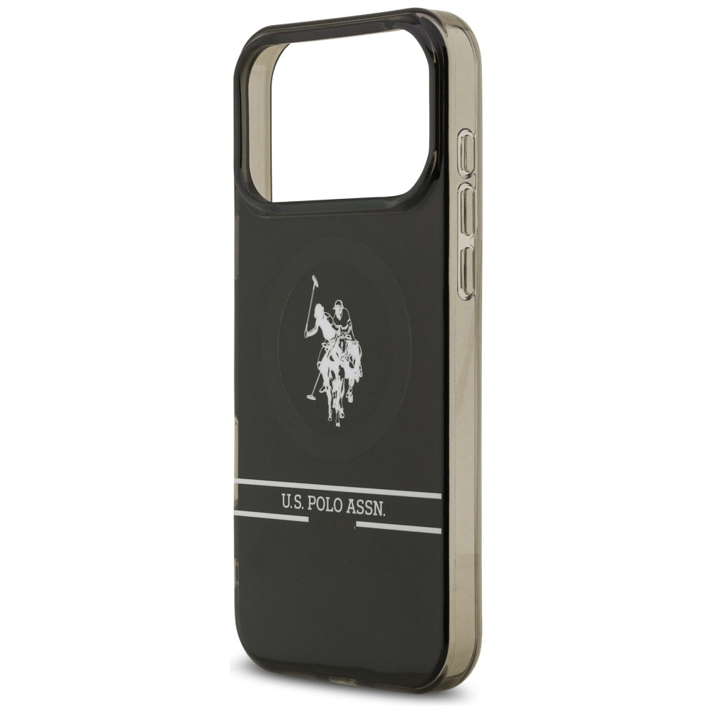 U.S. Polo MagSafe dėklas iPhone 17 Pro Max – juodas