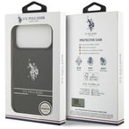 U.S. Polo MagSafe dėklas iPhone 17 Pro Max – juodas