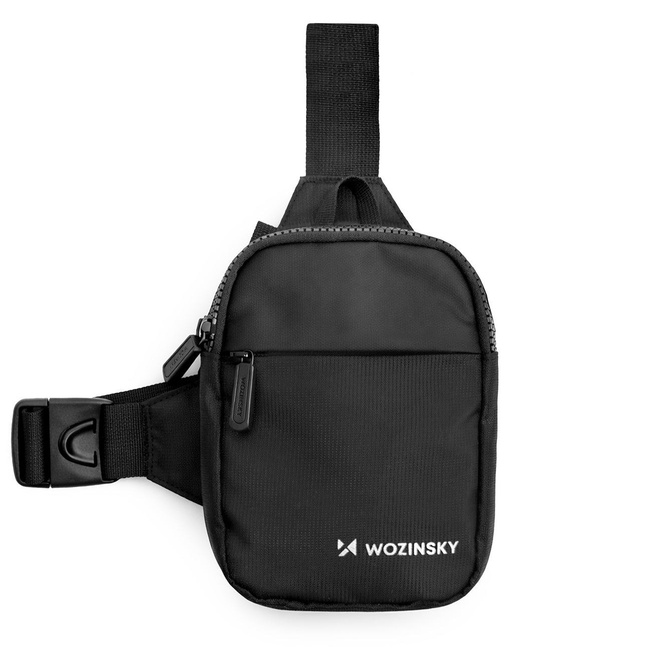 Wozinsky WMS-W1 Unisex Mini Pečių Krepšys Neperlaidus Vandeniui su Dviem Dalimis Telefonui - Juodas -- Bicycle Bags