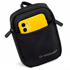 Wozinsky WMS-W1 Unisex Mini Pečių Krepšys Neperlaidus Vandeniui su Dviem Dalimis Telefonui - Juodas -- Bicycle Bags