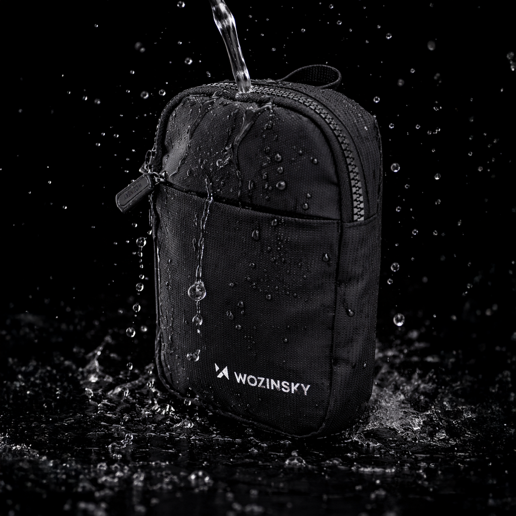 Wozinsky WMS-W1 Unisex Mini Pečių Krepšys Neperlaidus Vandeniui su Dviem Dalimis Telefonui - Juodas -- Bicycle Bags