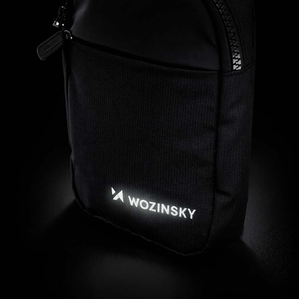Wozinsky WMS-W1 Unisex Mini Pečių Krepšys Neperlaidus Vandeniui su Dviem Dalimis Telefonui - Juodas -- Bicycle Bags