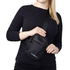 Wozinsky WMS-W1 Unisex Mini Pečių Krepšys Neperlaidus Vandeniui su Dviem Dalimis Telefonui - Juodas -- Bicycle Bags