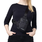 Wozinsky WMS-W1 Unisex Mini Pečių Krepšys Neperlaidus Vandeniui su Dviem Dalimis Telefonui - Juodas -- Bicycle Bags