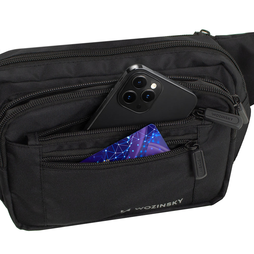 Wozinsky WSB-W1 unisex pečių krepšys su reguliuojama apykaklė, neperlaidus vandeniui - juodas -- Bicycle Bags
