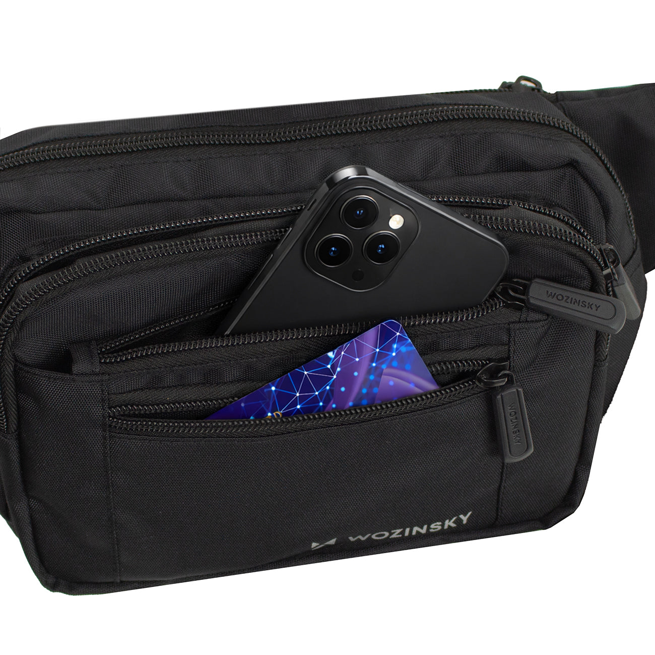 Wozinsky WSB-W1 unisex pečių krepšys su reguliuojama apykaklė, neperlaidus vandeniui - juodas -- Bicycle Bags