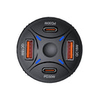 Wozinsky WLS-04 60W automobilinis įkroviklis 2xUSB-C 2xUSB-A - juodas