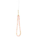 Guess IML Flowers Electro Pearl Strap MagSafe dėklas iPhone 17 Pro Max – rožinė -- iPhone 17 Pro Max