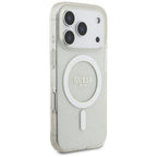 Guess IML Glitter Pearl Strap MagSafe dėklas skirtas iPhone 17 Pro - skaidrus -- iPhone 17 Pro