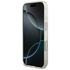 Guess IML Glitter Pearl Strap MagSafe dėklas skirtas iPhone 17 Pro - skaidrus -- iPhone 17 Pro