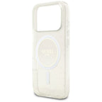 Guess IML Glitter Pearl Strap MagSafe dėklas skirtas iPhone 17 Pro - skaidrus -- iPhone 17 Pro