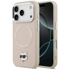 Karl Lagerfeld Choupette Pin MagSafe dėklas telefonui iPhone 17 Pro - rožinis -- iPhone 17 Pro