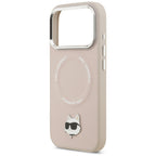 Karl Lagerfeld Choupette Pin MagSafe dėklas telefonui iPhone 17 Pro - rožinis -- iPhone 17 Pro