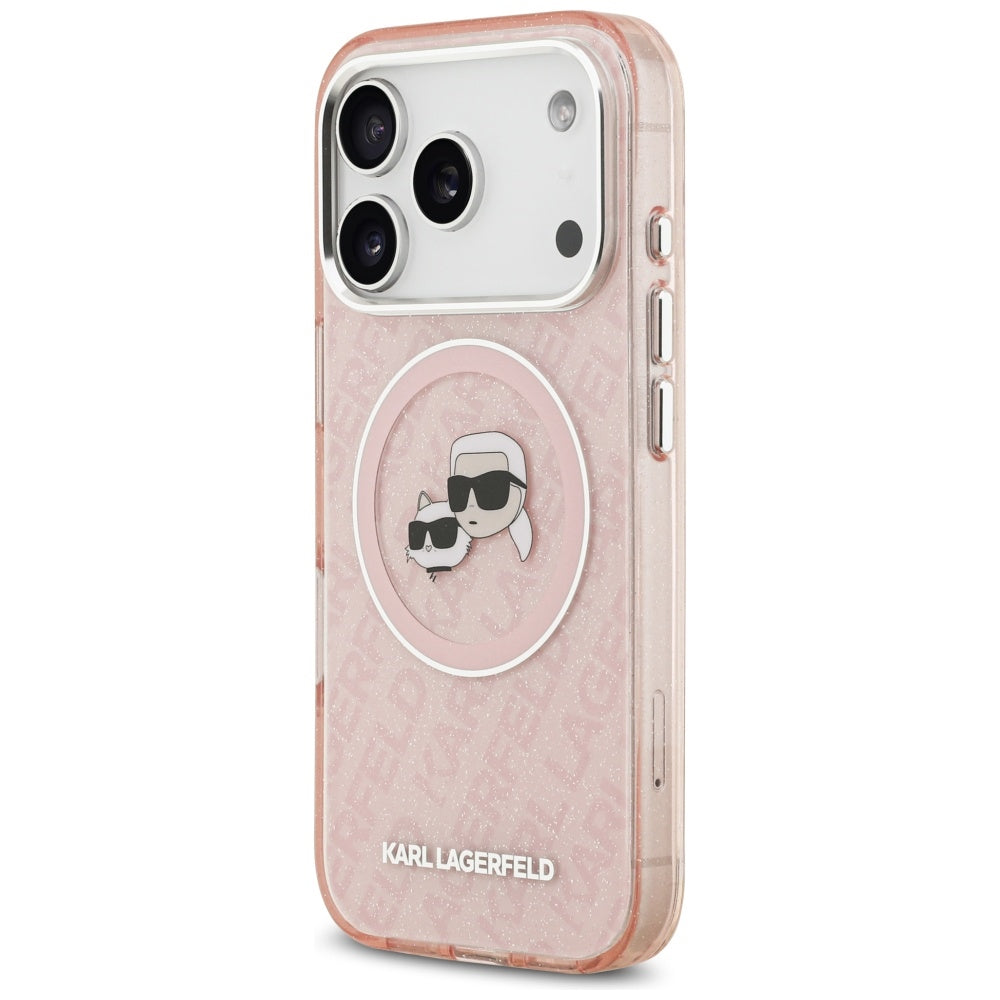 Karl Lagerfeld MagSafe dėklas iPhone 17 Pro – rožinis