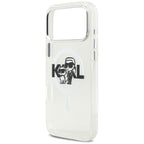 Karl Lagerfeld IML Glitter Karl & Choupette Sketch Logo MagSafe Dėklas skirtas iPhone 17 Pro Max - Skaidrus -- iPhone 17...