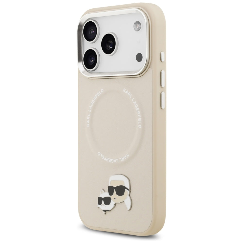 Karl Lagerfeld MagSafe dėklas iPhone 17 Pro – smėlio