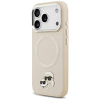 Karl Lagerfeld MagSafe dėklas iPhone 17 Pro – smėlio