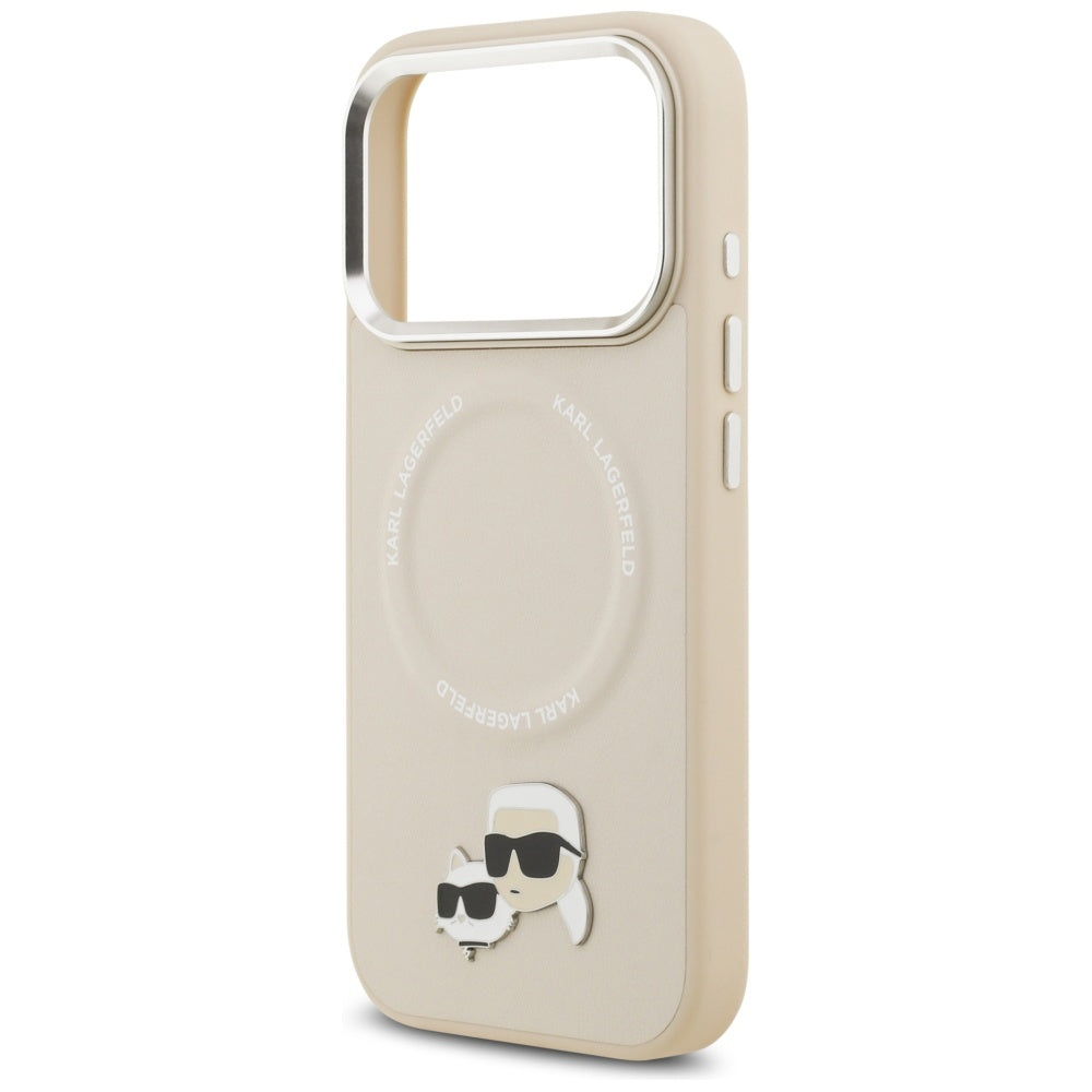 Karl Lagerfeld MagSafe dėklas iPhone 17 Pro – smėlio