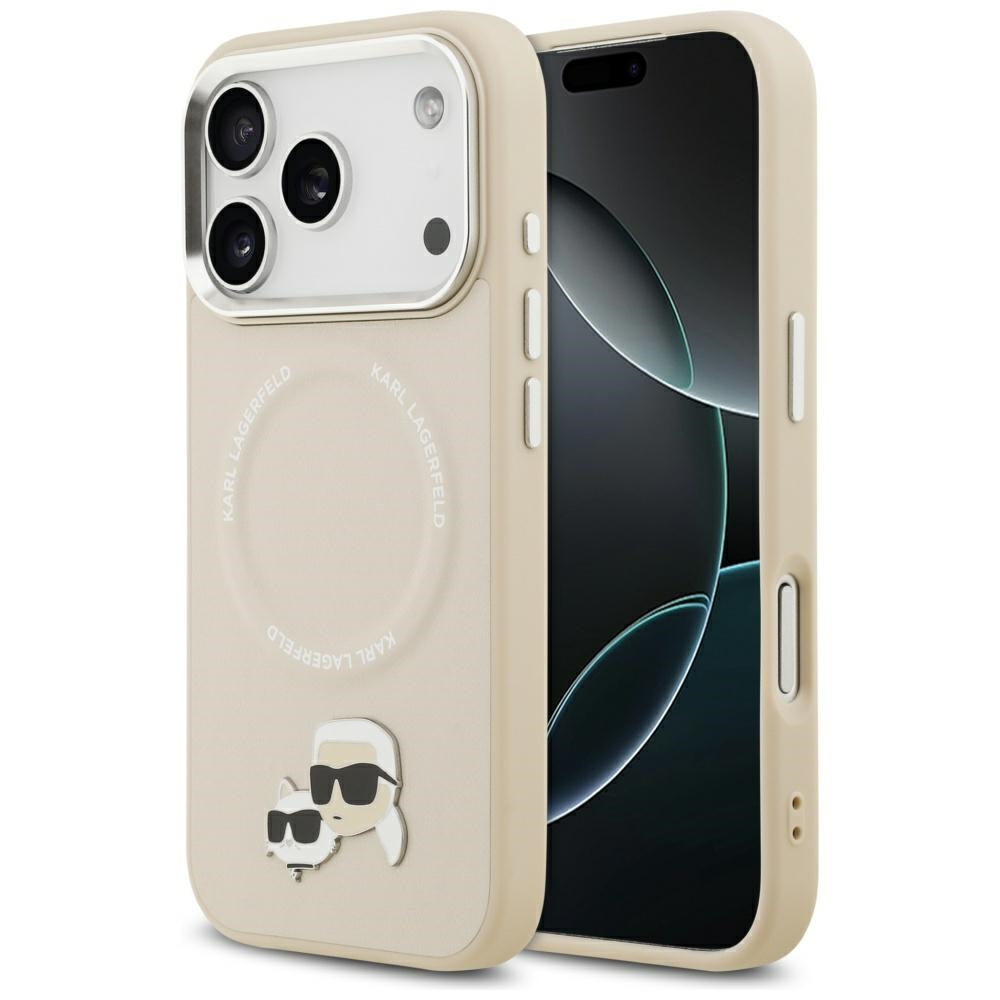 Karl Lagerfeld MagSafe dėklas iPhone 17 Pro Max – smėlinis -- iPhone 17 Pro Max
