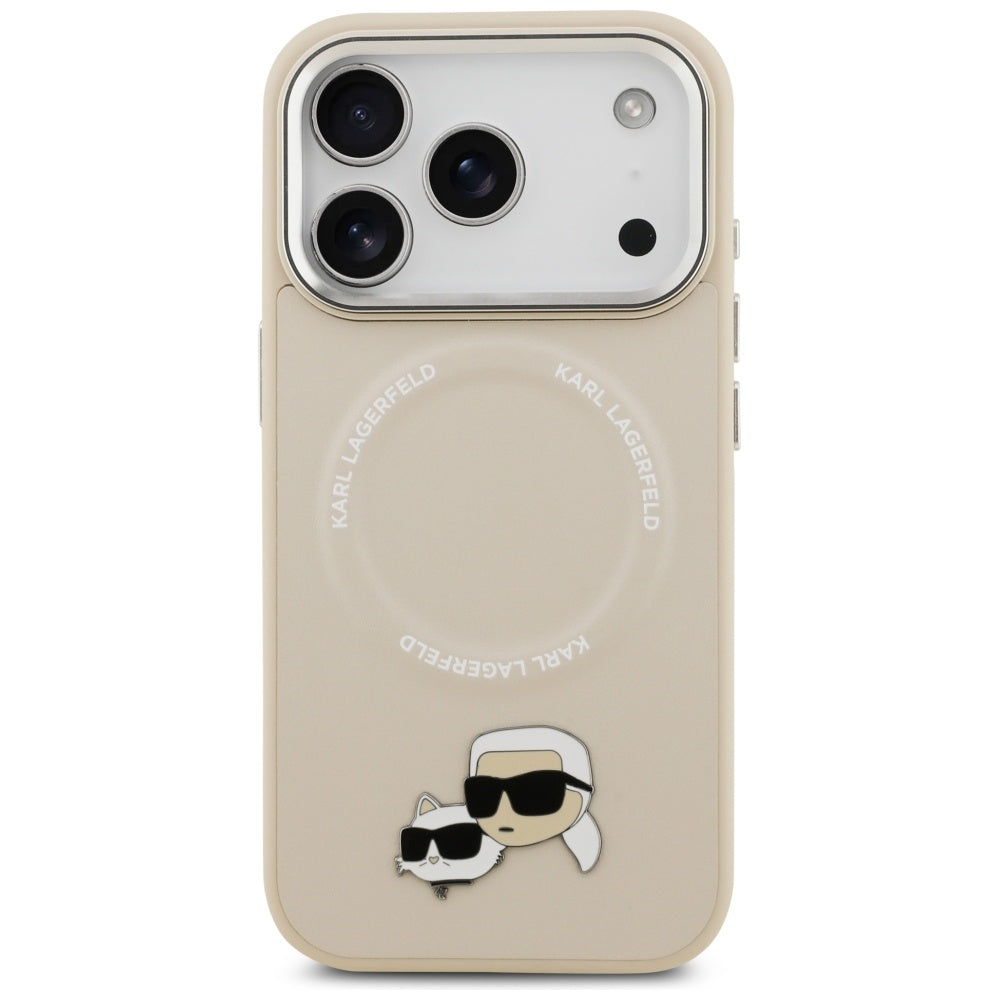 Karl Lagerfeld MagSafe dėklas iPhone 17 Pro Max – smėlinis -- iPhone 17 Pro Max