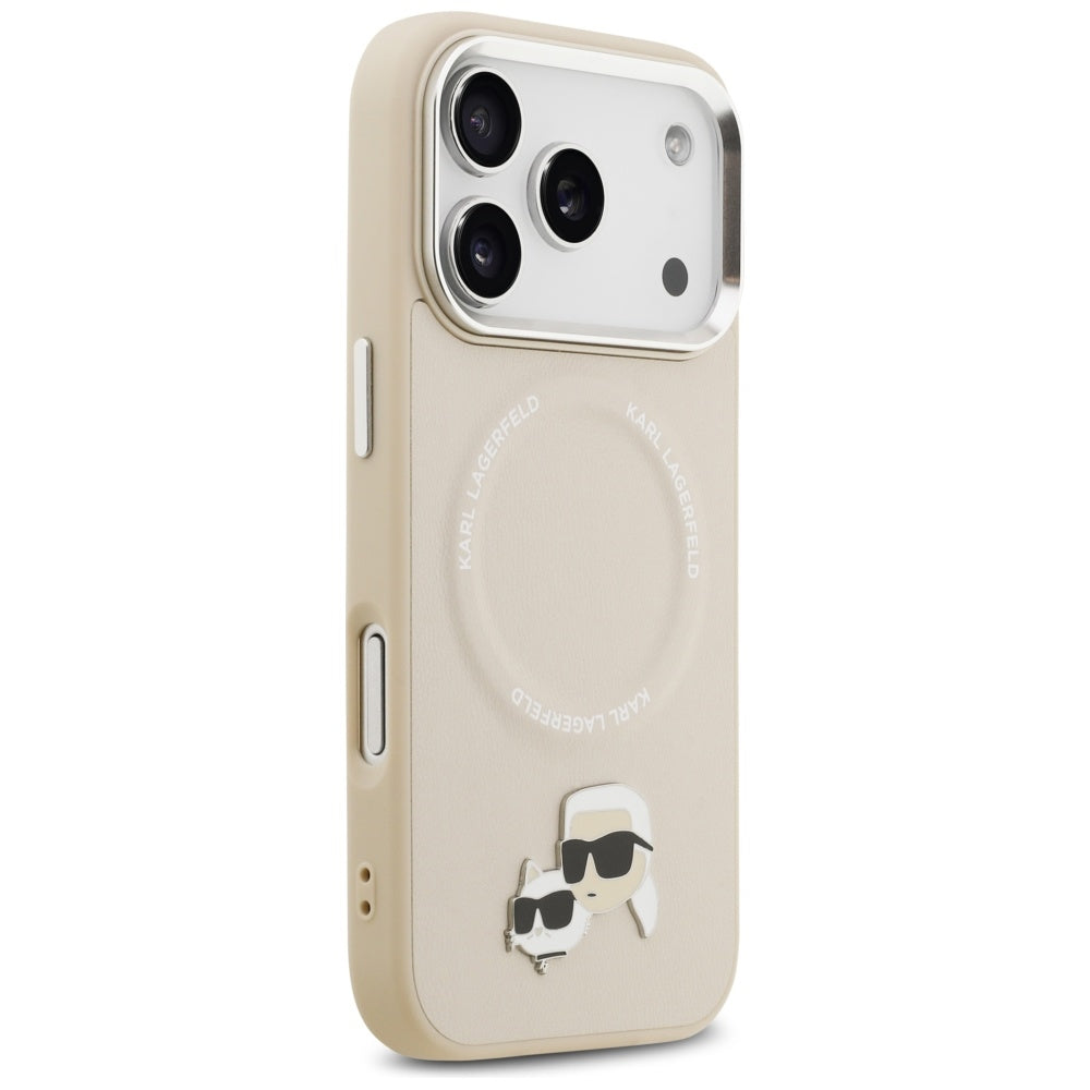 Karl Lagerfeld MagSafe dėklas iPhone 17 Pro Max – smėlinis -- iPhone 17 Pro Max