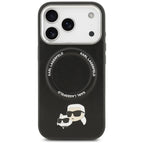 Karl Lagerfeld MagSafe dėklas iPhone 17 Pro Max – juodas