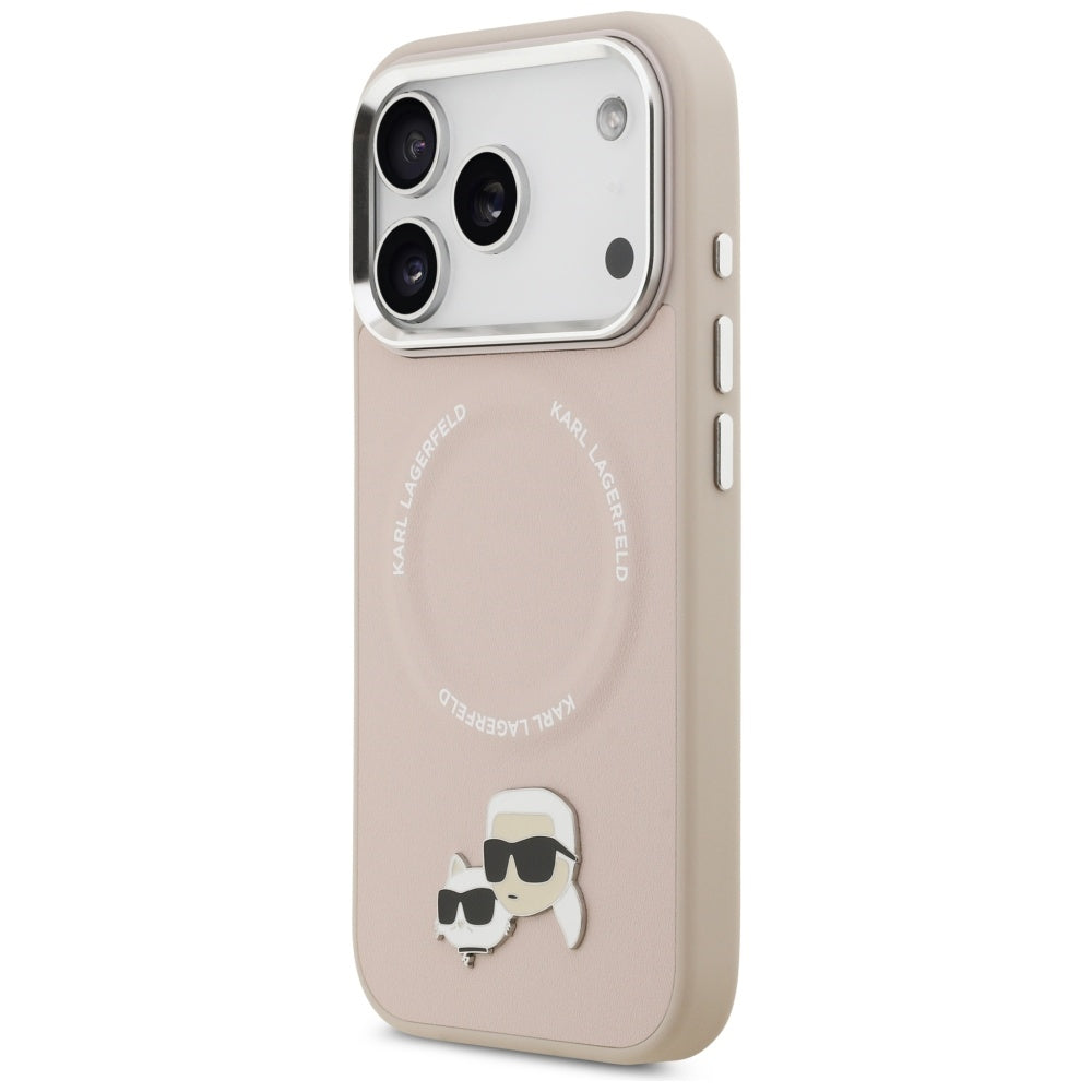 Karl Lagerfeld MagSafe dėklas iPhone 17 Pro – rožinis