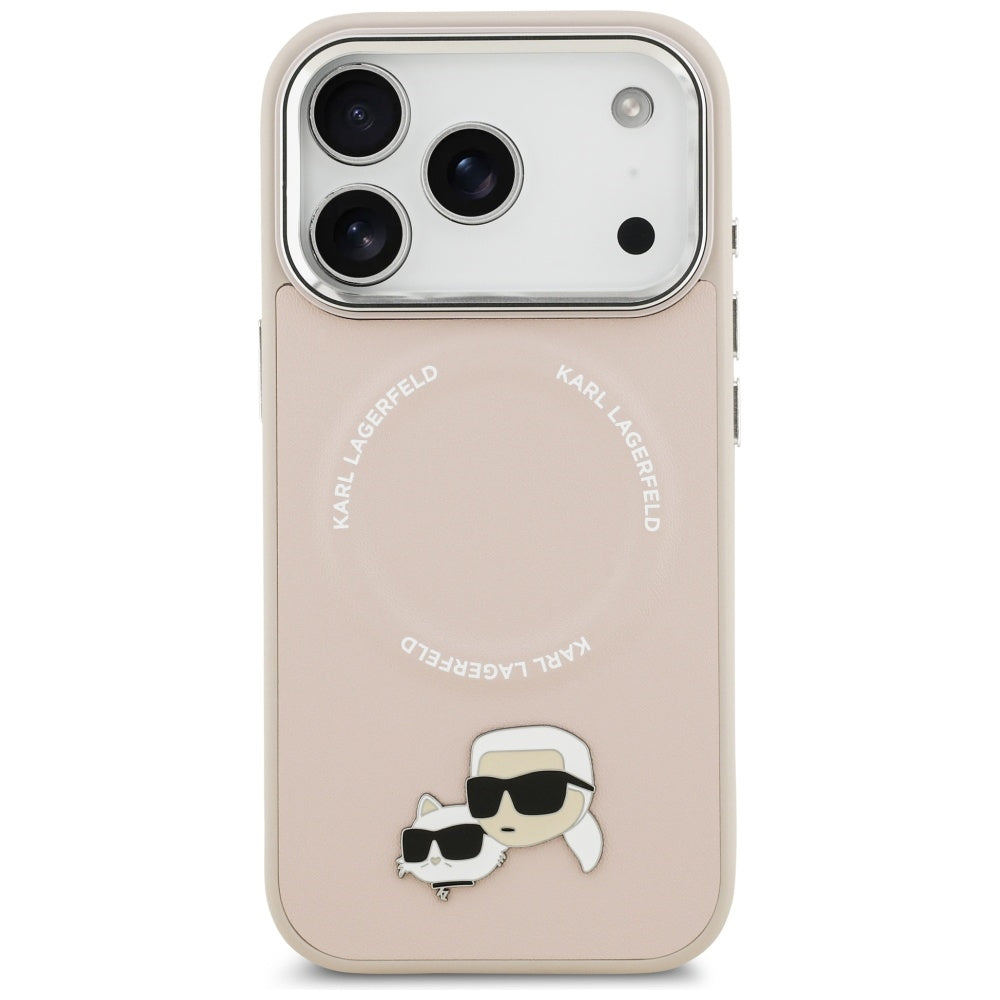 Karl Lagerfeld MagSafe dėklas iPhone 17 Pro – rožinis