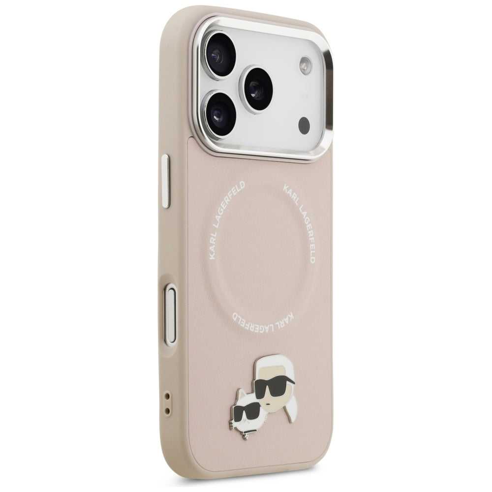 Karl Lagerfeld MagSafe dėklas iPhone 17 Pro – rožinis