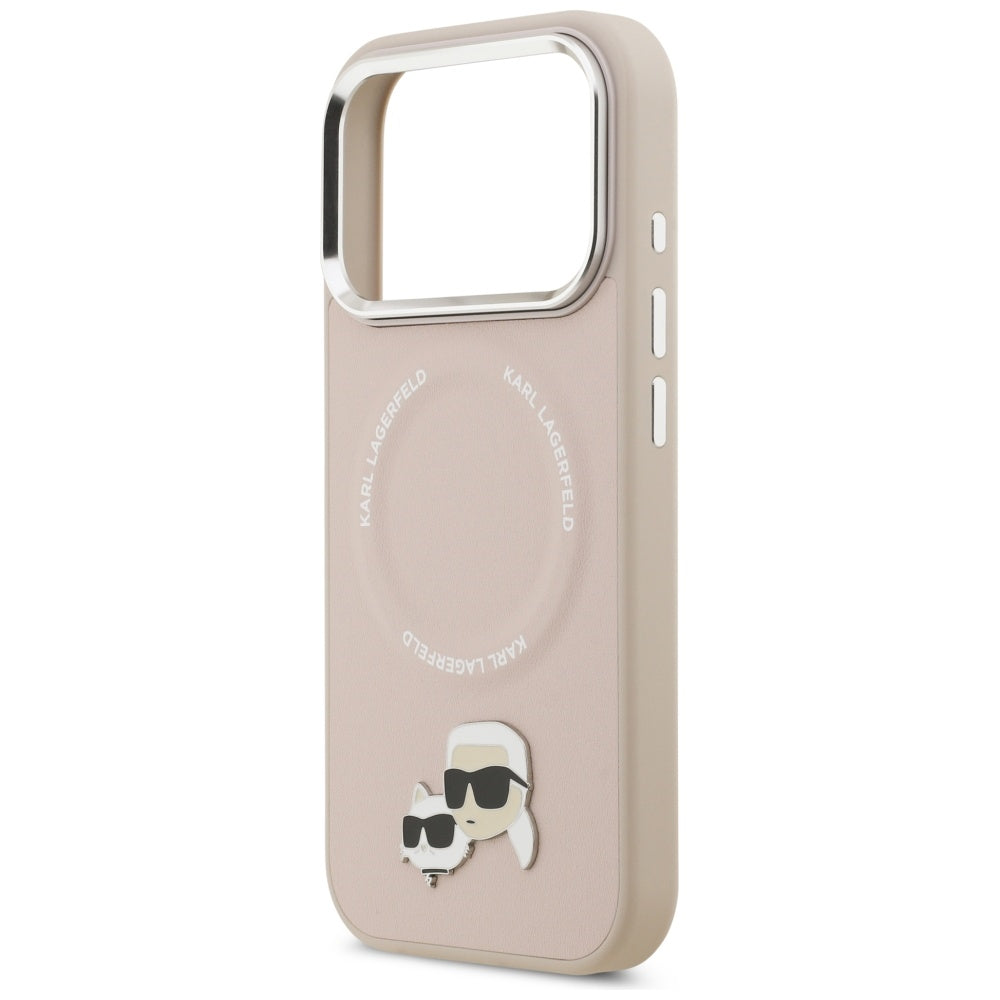 Karl Lagerfeld MagSafe dėklas iPhone 17 Pro – rožinis