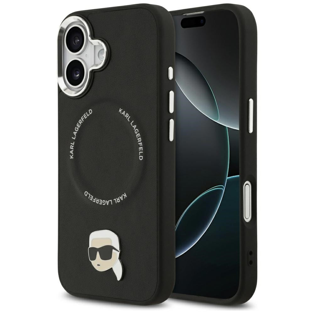 Karl Lagerfeld Karl Pin MagSafe dėklas skirtas iPhone 17 - juodas -- iPhone 17