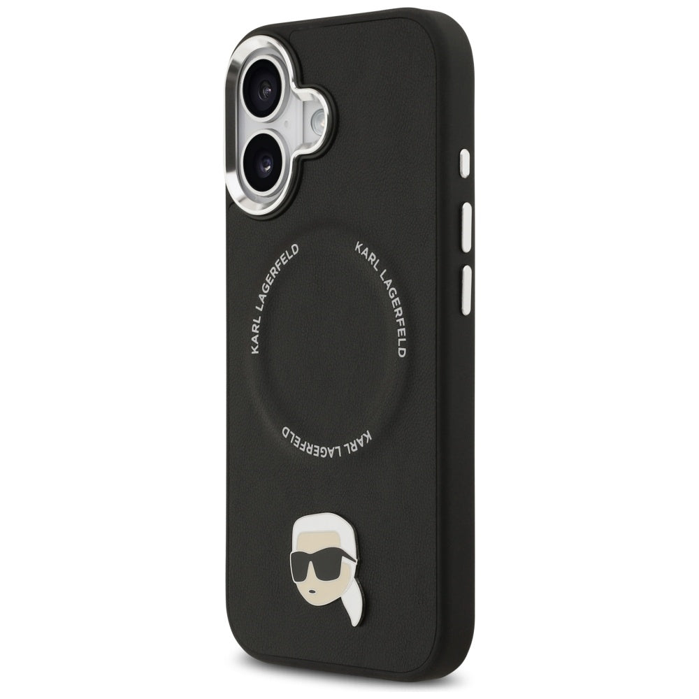 Karl Lagerfeld Karl Pin MagSafe dėklas skirtas iPhone 17 - juodas -- iPhone 17